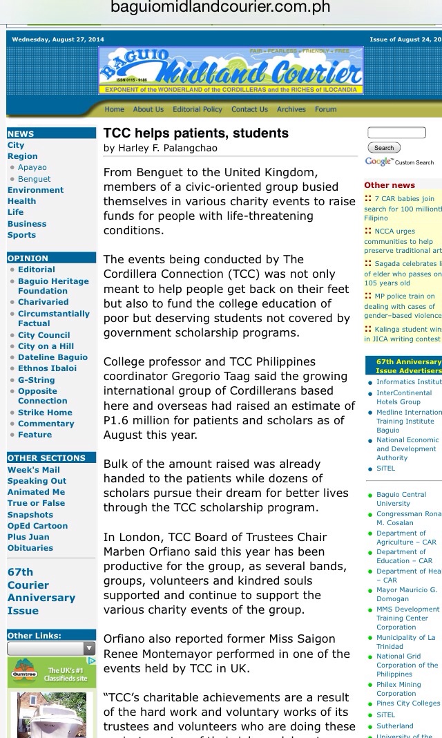 Media Backs OFWs, Cordillerans’ Charity&nbsp;Works